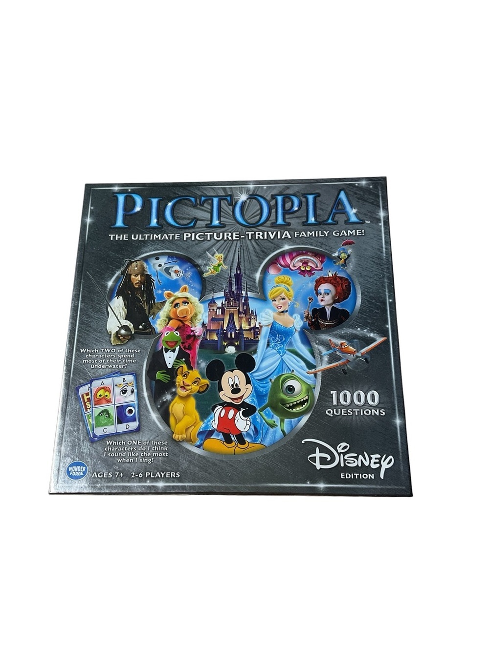 Disney Pictopia Board Game Wonder Forge Family Trivia Complete 1000 Questions